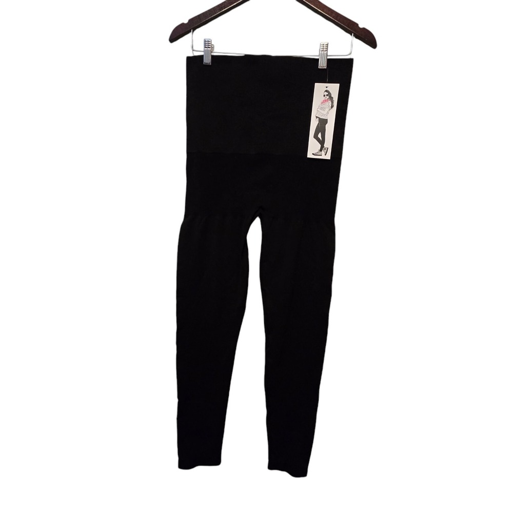 Preggo Leggings Black Maternity Pants Size XL/XXL Black NWT Stretchy‎ Comfy 26"L